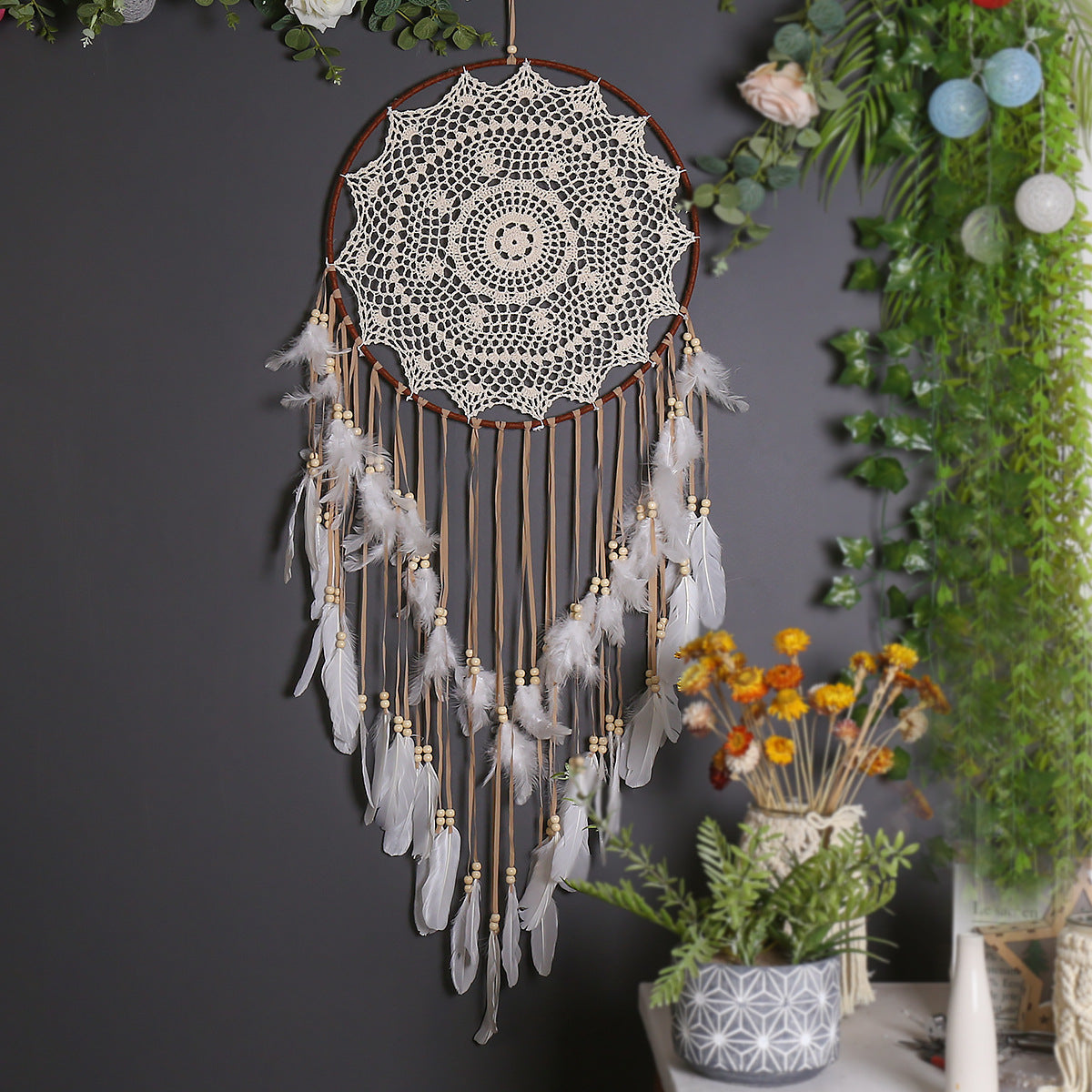 Boho Dreamcatcher Wall Hanging – Elegant Home Décor