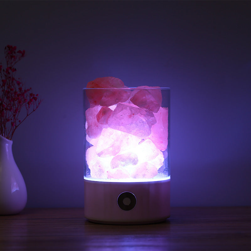 USB Himalayan Salt Lamp – Purifying Crystal Night Light