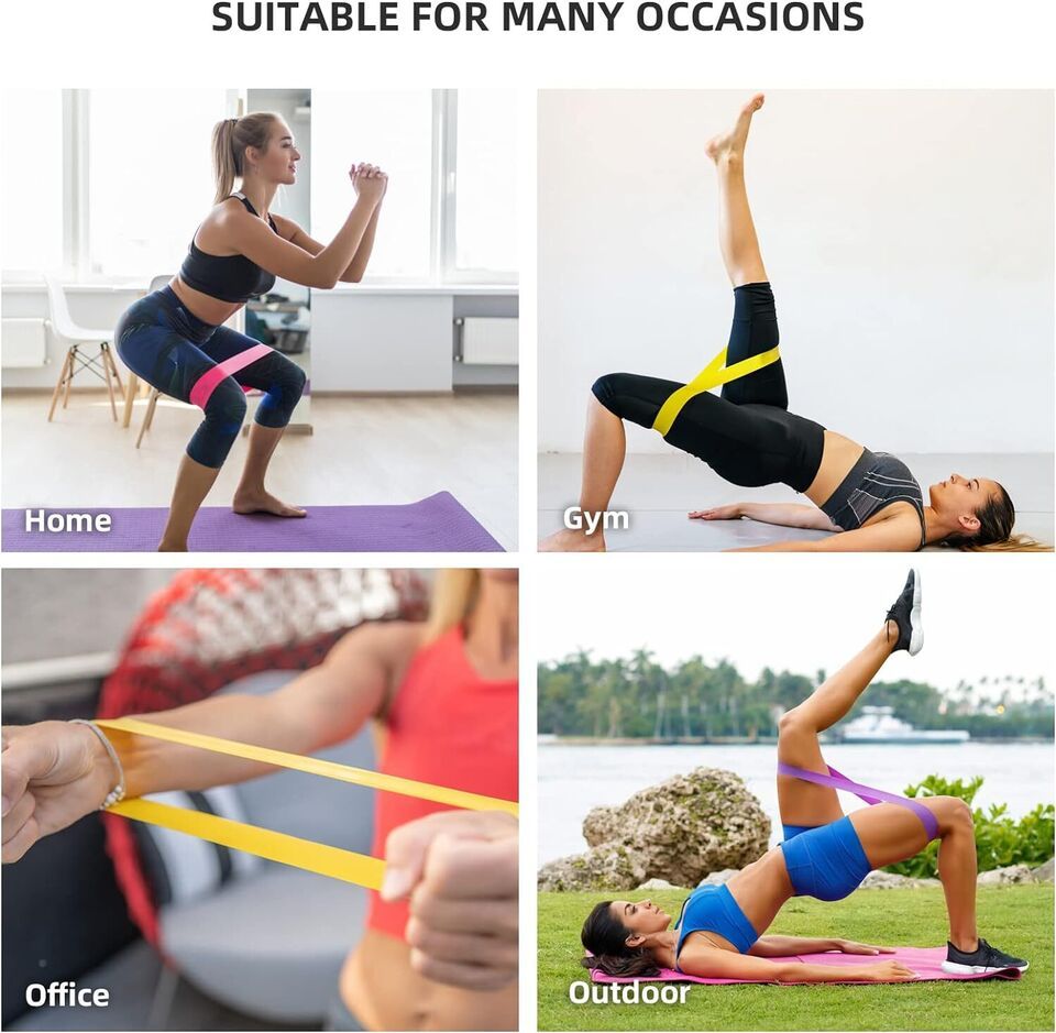 Set of 5 Resistance Loop Bands – Full-Body Workout Anywhere