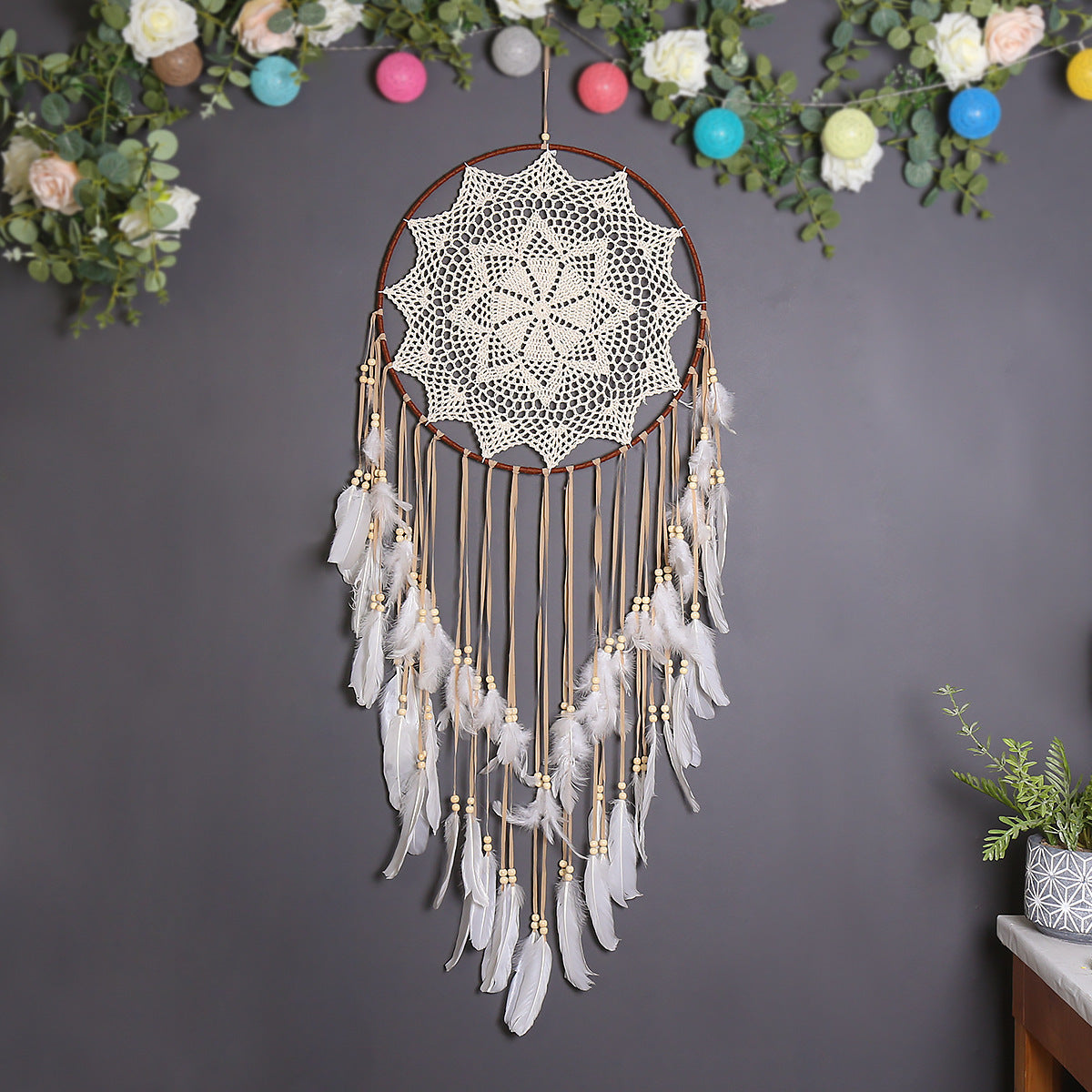 Boho Dreamcatcher Wall Hanging – Elegant Home Décor