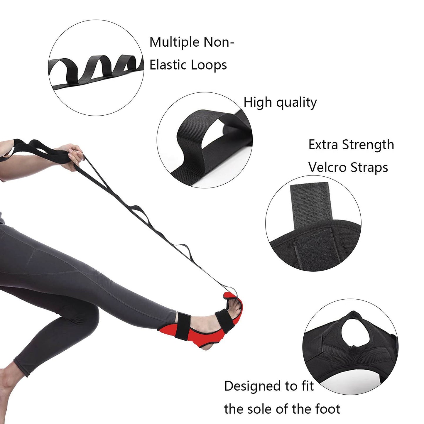 Adjustable Yoga Stretch Strap for Flexibility