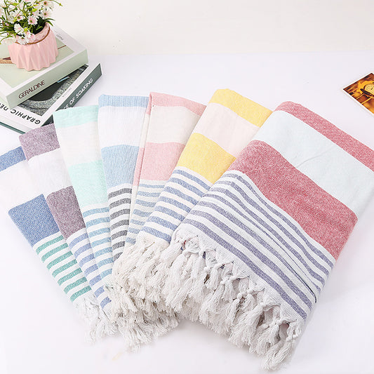 Turkish Cotton Beach Towel – Lightweight & Quick-Dry