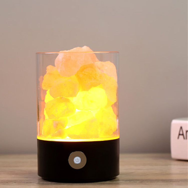 USB Himalayan Salt Lamp – Purifying Crystal Night Light