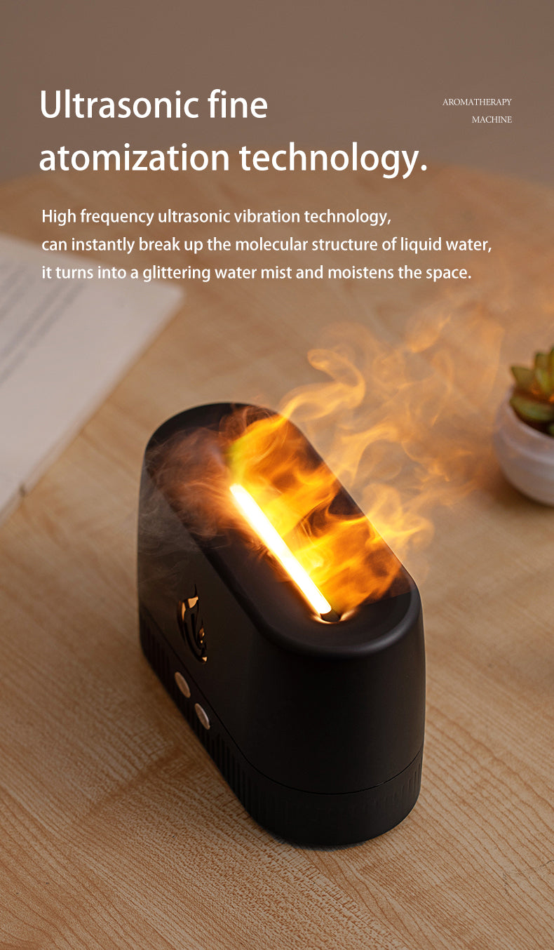 Flame Effect Aroma Diffuser – Ultrasonic Essential Oil Humidifier