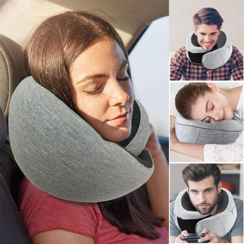 Memory Foam Travel Neck Pillow black