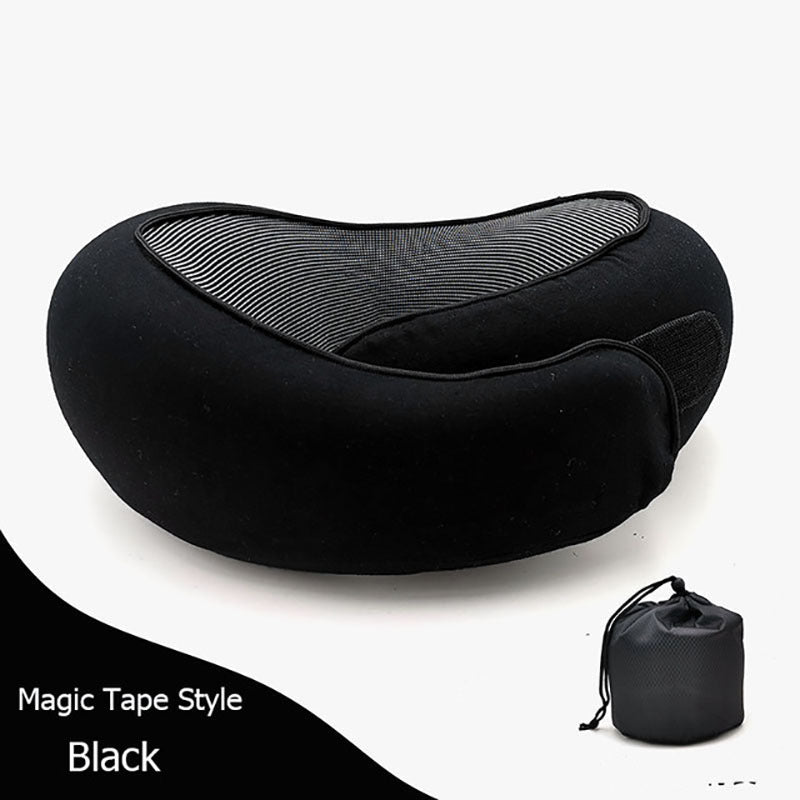 Memory Foam Travel Neck Pillow black