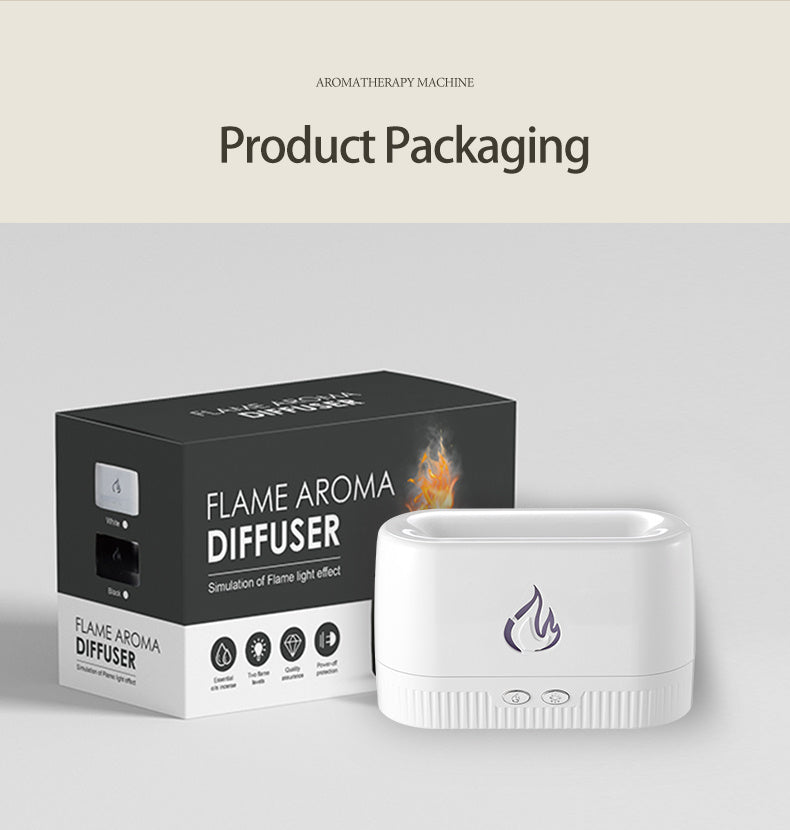 Flame Effect Aroma Diffuser – Ultrasonic Essential Oil Humidifier