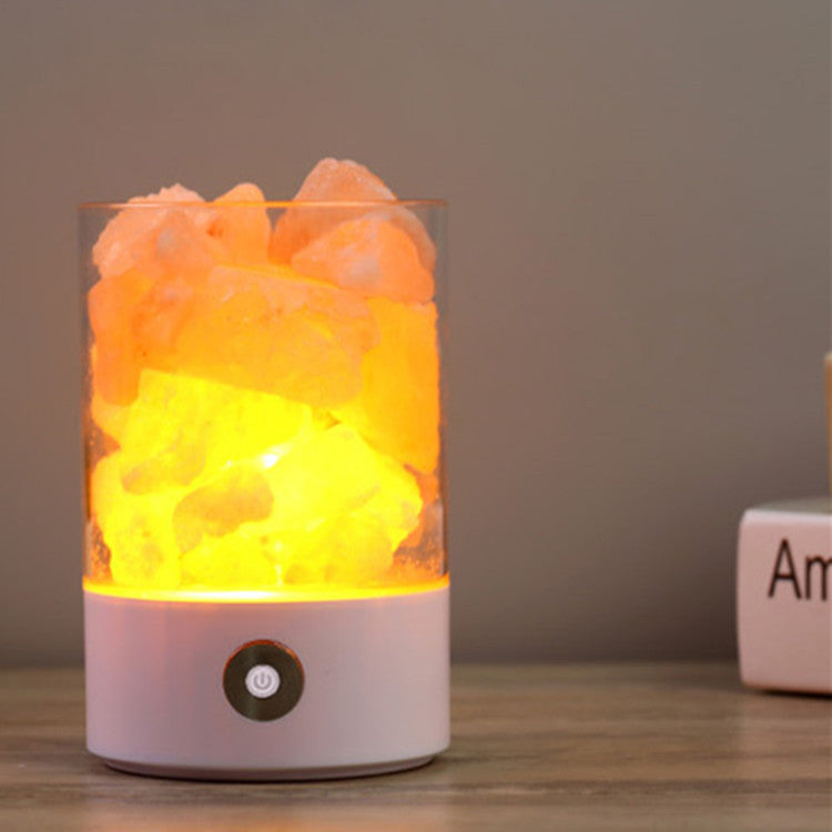 USB Himalayan Salt Lamp – Purifying Crystal Night Light