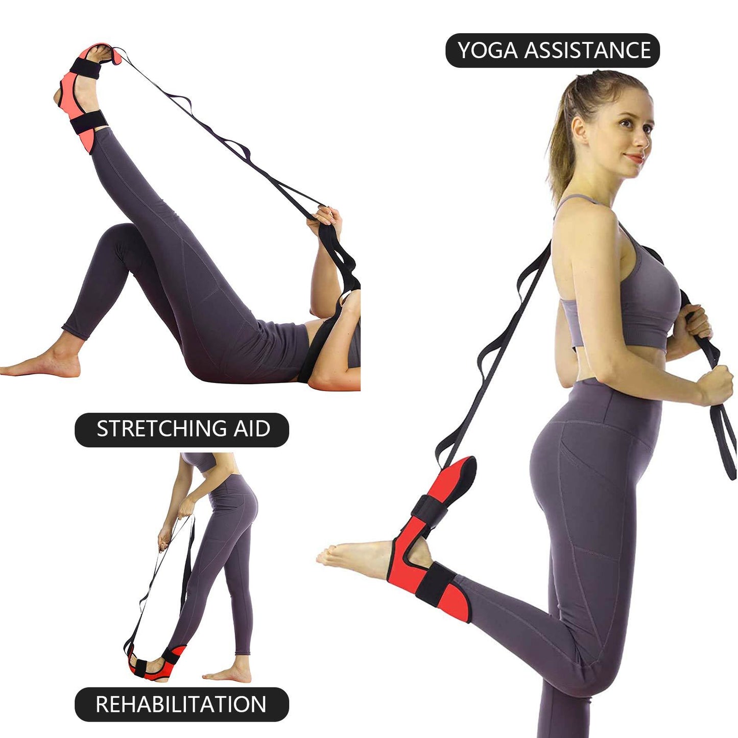 Adjustable Yoga Stretch Strap for Flexibility